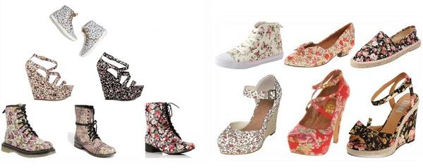 Обувки с флорални мотиви 2013