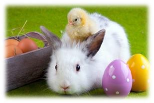 Зайче, пиленце и яйца за Великден